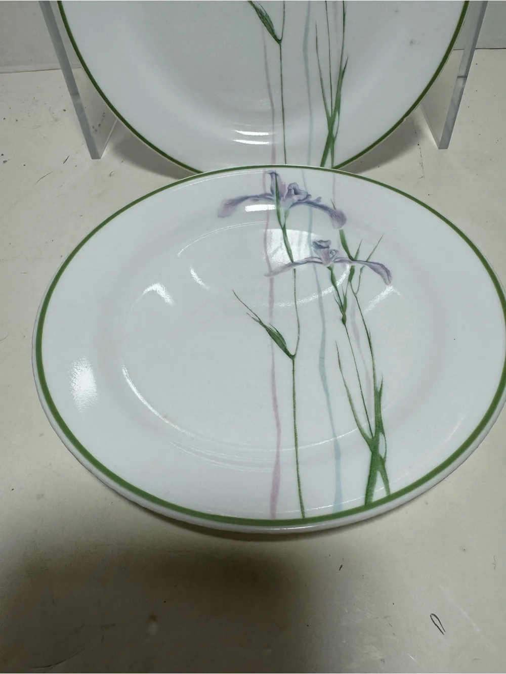 CORELLE by Corning shadow Iris bread plates set of three